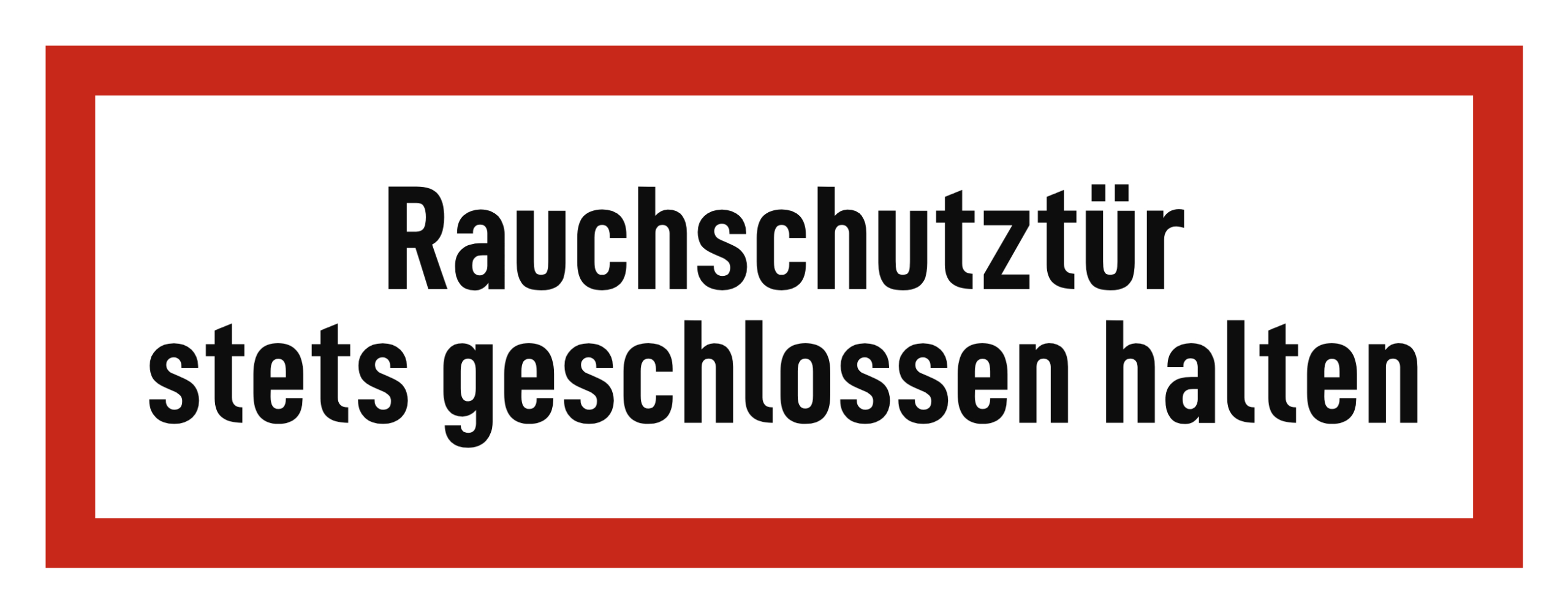 Rauchschutztür stets geschlossen halten - Brandschutzzeichen - Hinweisschild ...