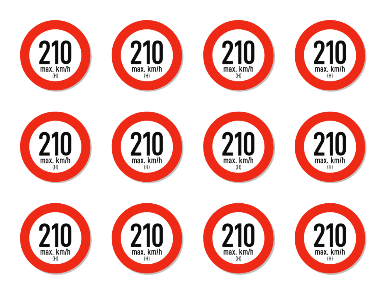 Geschwindigkeitsindex - Aufkleber - Autoreifen, bei Reifenwechsel - Bild 2 von 49