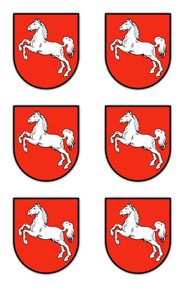 Wappen - Deutschland - Niedersachsen - DE - NI - für Auto, Laptop und mehr - Bild 6 von 29
