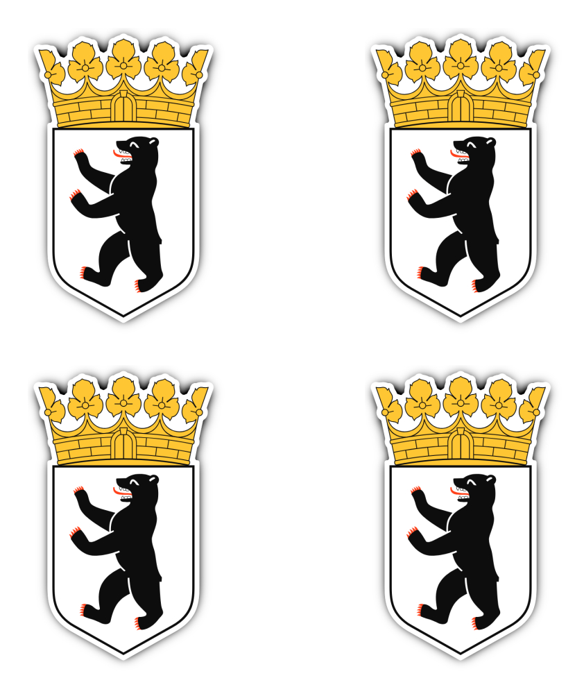 Wappen - Deutschland - Berlin - DE - BE - für Auto, Laptop und mehr - Bild 14 von 29