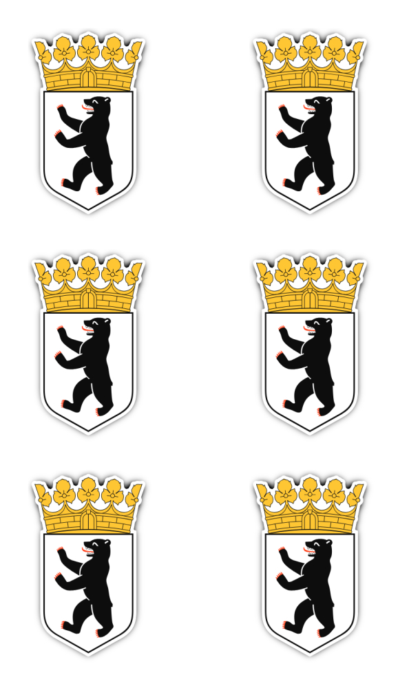 Wappen - Deutschland - Berlin - DE - BE - für Auto, Laptop und mehr - Bild 6 von 29