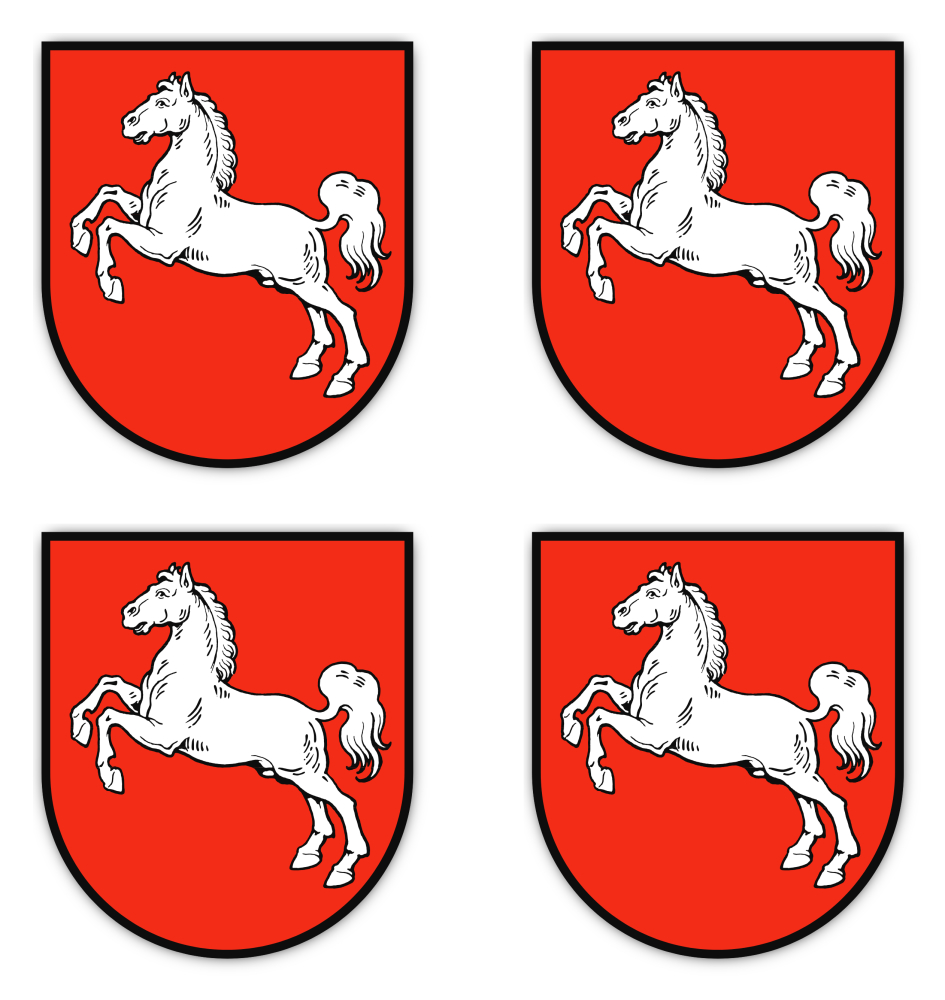 Wappen - Deutschland - Niedersachsen - DE - NI - für Auto, Laptop und mehr - Bild 18 von 29