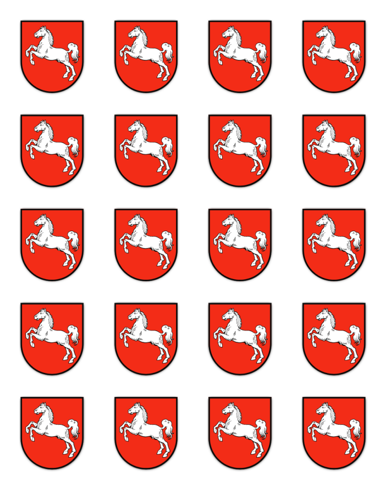 Wappen - Deutschland - Niedersachsen - DE - NI - für Auto, Laptop und mehr - Bild 2 von 29