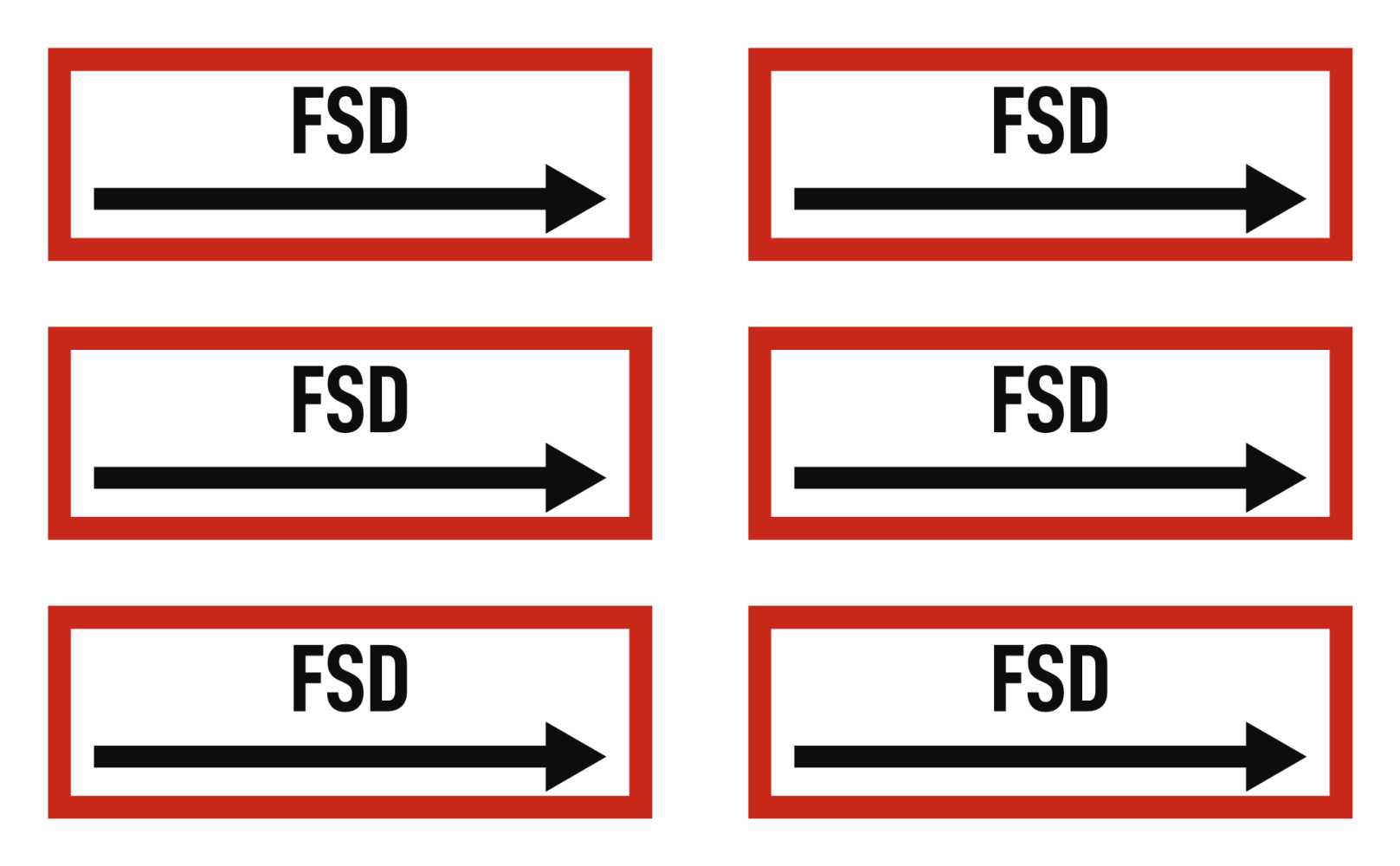FSD - Feuerwehrschlüsseldepot Feuerwehrschlüsselkasten - Hinweisschild auf ...