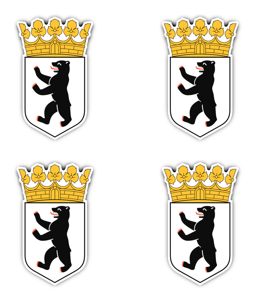 Wappen - Deutschland - Berlin - DE - BE - für Auto, Laptop und mehr - Bild 10 von 29