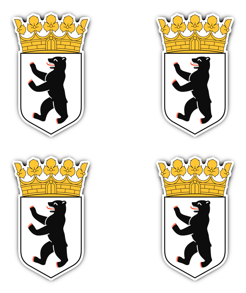 Wappen - Deutschland - Berlin - DE - BE - für Auto, Laptop und mehr - Bild 18 von 29