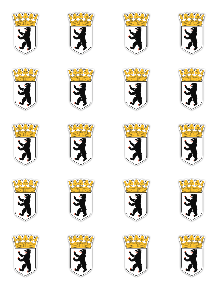 Wappen - Deutschland - Berlin - DE - BE - für Auto, Laptop und mehr - Bild 2 von 29