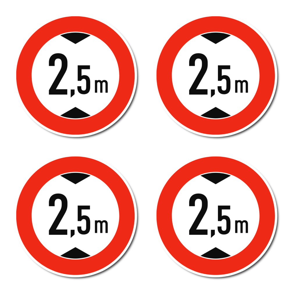 Maximale Durchfahrtshöhe / Verbot für zu hohe Fahrzeuge - 2,5 m - Meter - StV... - Bild 10 von 33