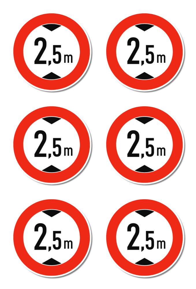 Maximale Durchfahrtshöhe / Verbot für zu hohe Fahrzeuge - 2,5 m - Meter - StV... - Bild 6 von 33