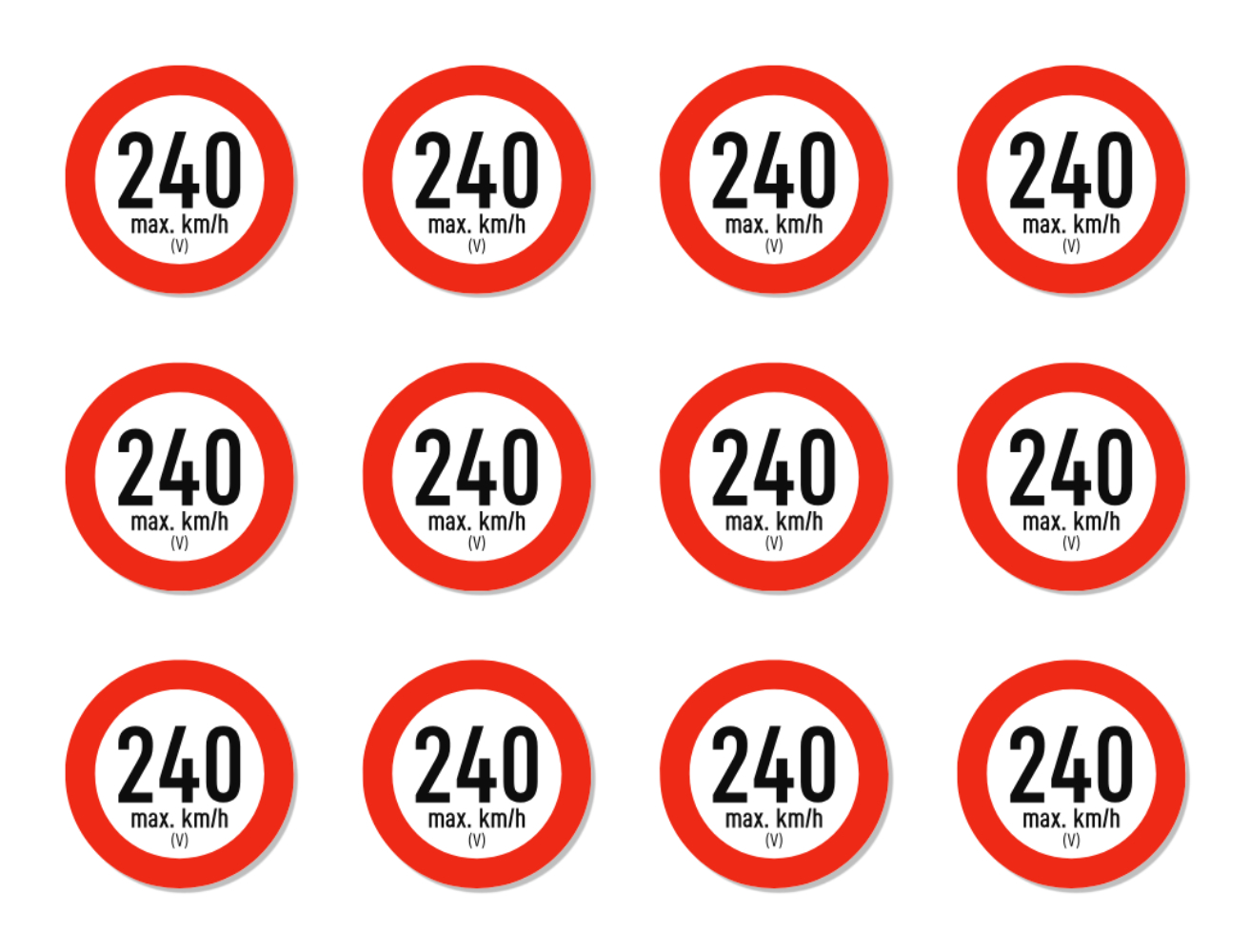 Geschwindigkeitsindex - Aufkleber - Autoreifen, bei Reifenwechsel - Bild 38 von 49