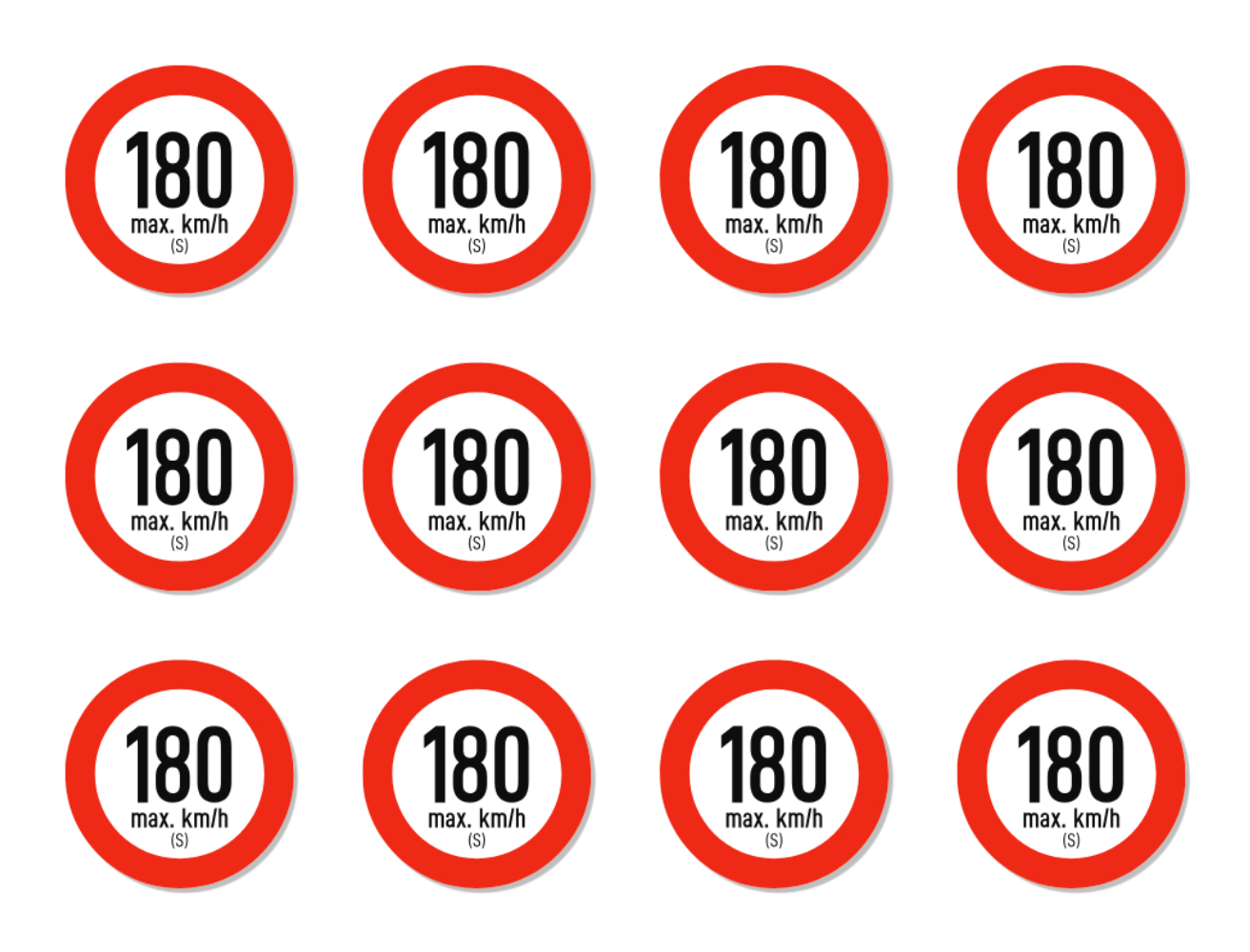 Geschwindigkeitsindex - Aufkleber - Autoreifen, bei Reifenwechsel - Bild 26 von 49