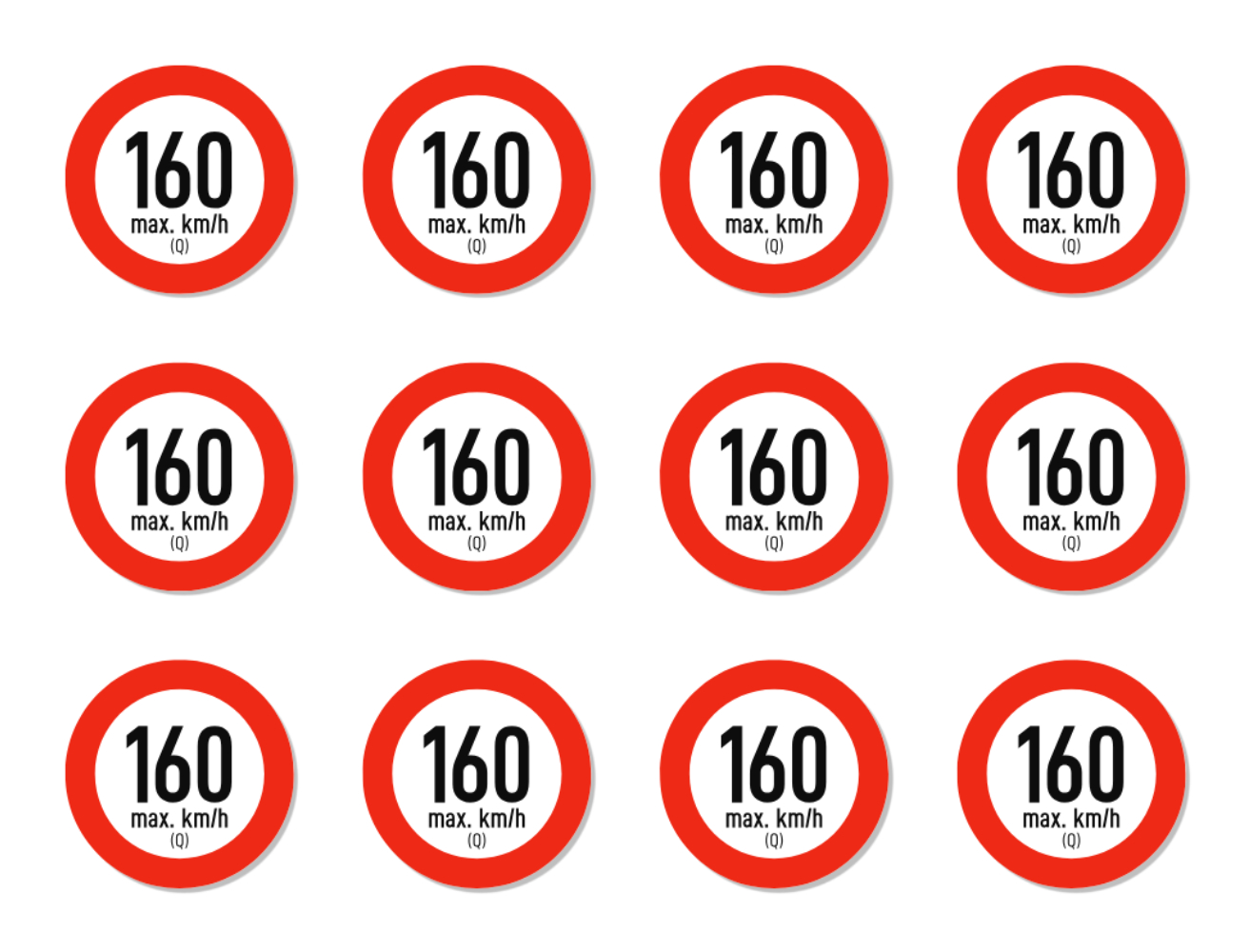 Geschwindigkeitsindex - Aufkleber - Autoreifen, bei Reifenwechsel - Bild 18 von 49