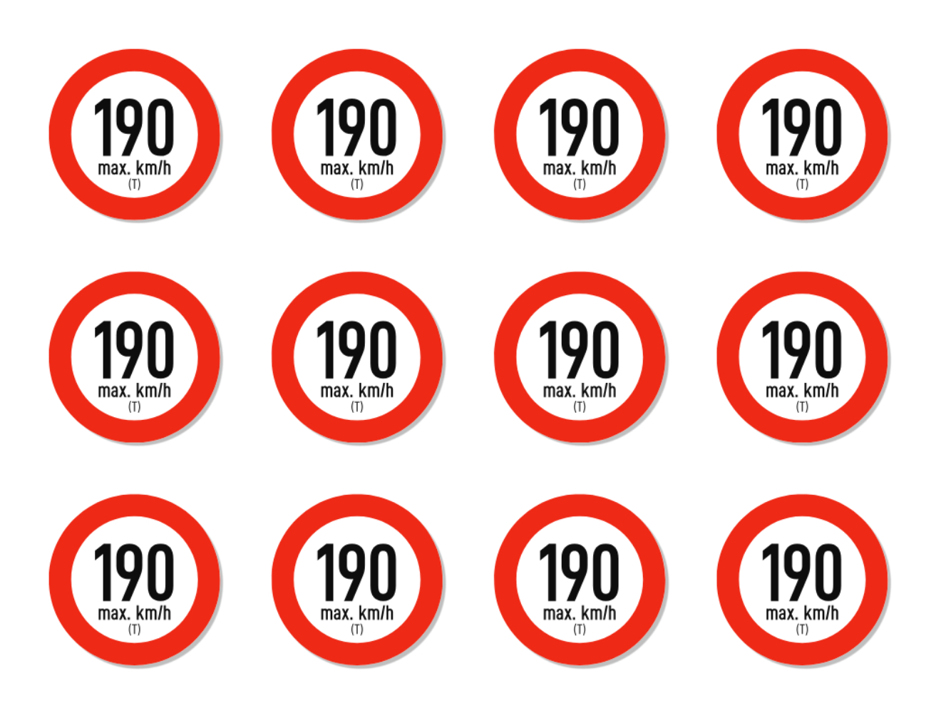 Geschwindigkeitsindex - Aufkleber - Autoreifen, bei Reifenwechsel - Bild 30 von 49