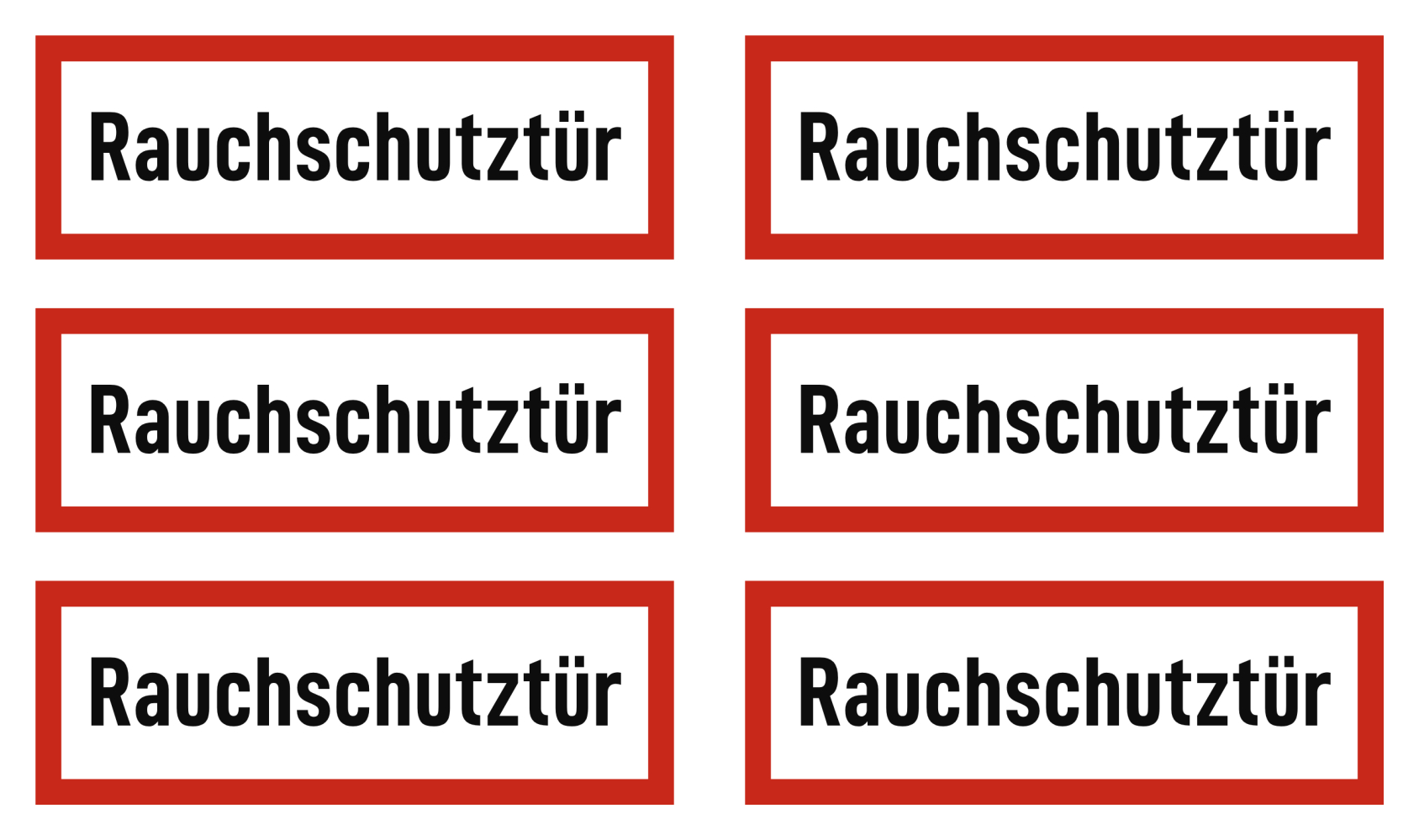 Rauchschutztür - Brandschutzzeichen - Hinweisschild auf Brandschutzeinrichtun...